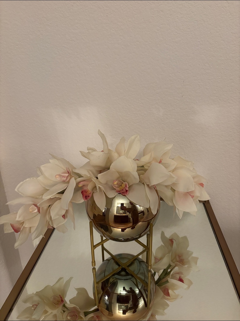 John-Richard Collection Cymbidium Orchid Glow Faux Floral Arrangement